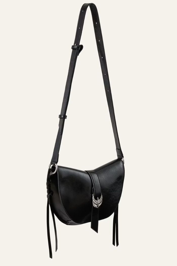 Ba&sh, SADDLE half-moon bag, Noir
